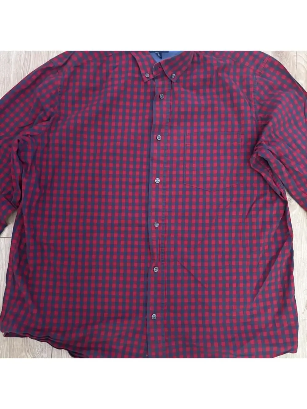 George Men's Red and Burgundy Shirt